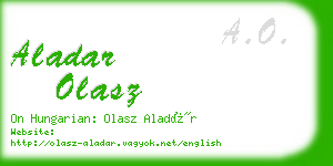 aladar olasz business card